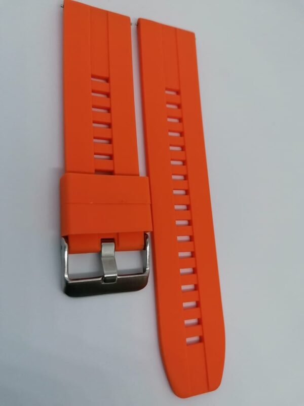 Силиконова каишка за Samsung/ Huawei Watch 22 mm оранжева - Image 2