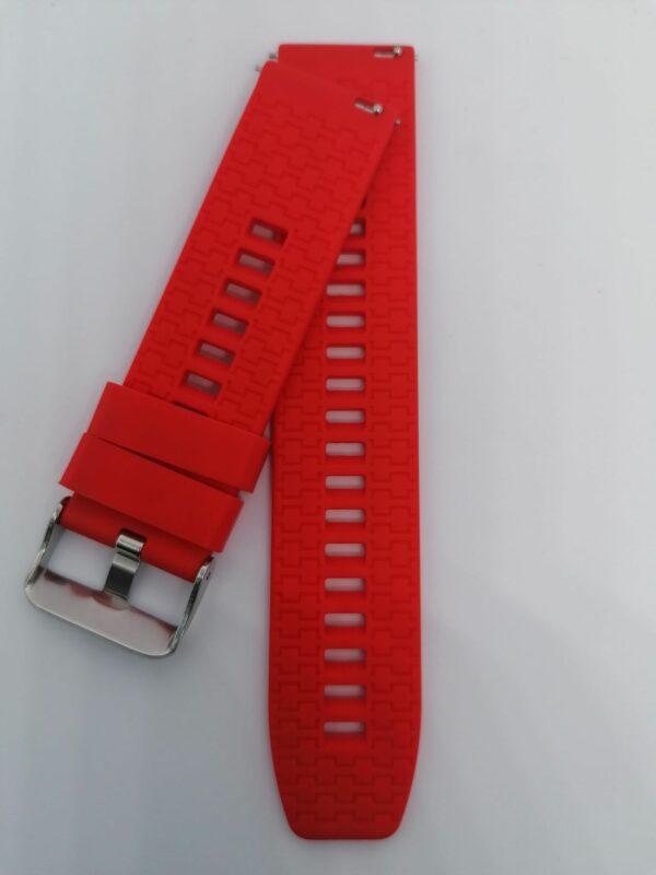 Силиконова каишка за Samsung /Huawei Watch 22 mm червена - Image 4