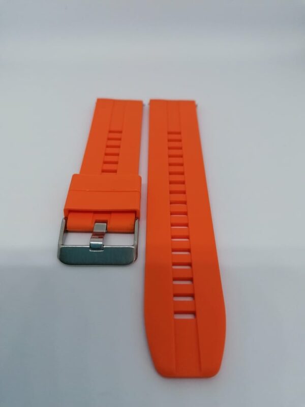 Силиконова каишка за Samsung/ Huawei Watch 22 mm оранжева - Image 3