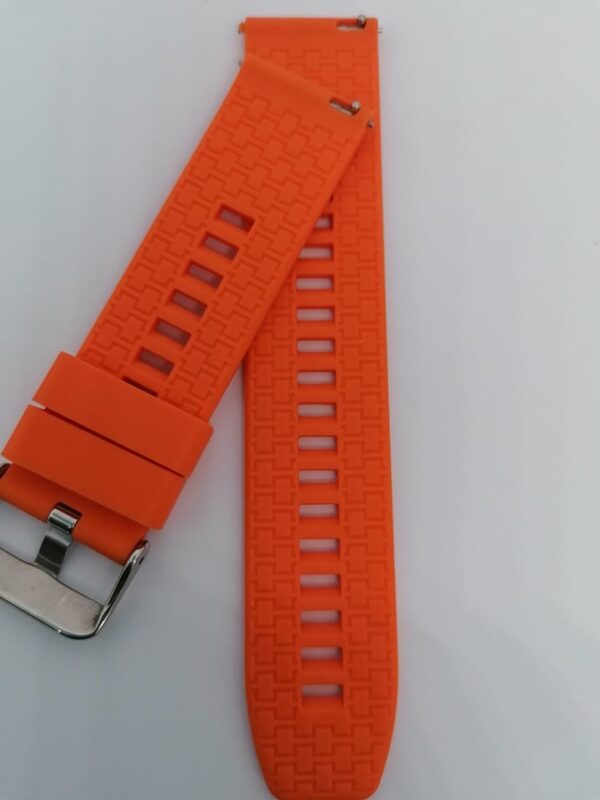 Силиконова каишка за Samsung/ Huawei Watch 22 mm оранжева - Image 4