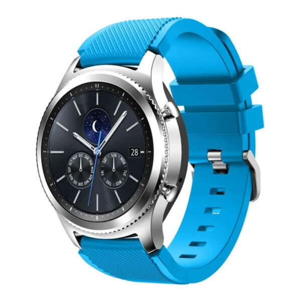 Силиконова каишка за Samsung / Huawei watch 22 мм светло синя