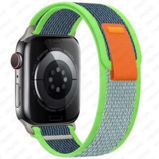 Текстилна каишка за Apple Watch Ultra/ SE series 8 7 6 5 4 3 2 зелена
