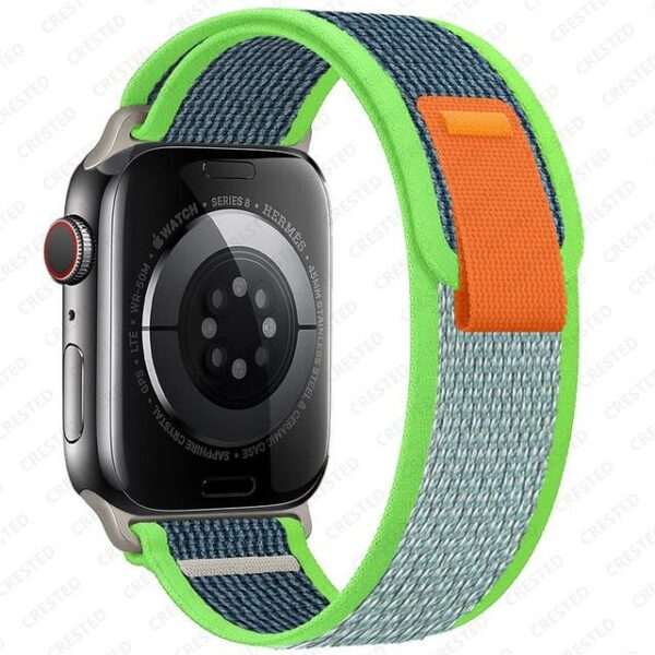 Текстилна каишка за Apple Watch Ultra/ SE series 8 7 6 5 4 3 2 зелена