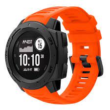 Силиконова каишка за Garmin Instinct оранжева