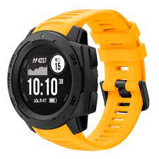 Силиконова каишка за Garmin Instinct жълта