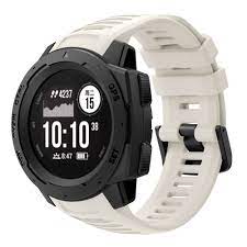 Силиконова каишка за Garmin Instinct бяла