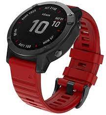 Силиконова каишка за Garmin Fenix 20 mm червена