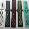 Силиконова каишка за Samsung / Huawei watch Sport 22 mm червено-черна - Image 5