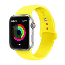 Силиконова каишка за Apple Watch жълта