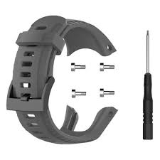 Силиконова каишка за Suunto 5 All Black - черна