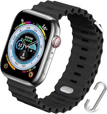 Силиконова каишка / Ocean band/ за Apple 49 mm 45 mm 44 mm 42 mm - черна