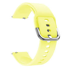 Силиконова каишка за Samsung watch 4 20 мм жълта