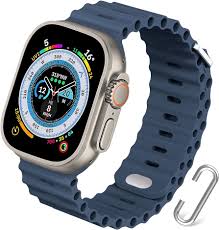 Силиконова каишка / Ocean band/ за Apple 49 mm 45 mm 44 mm 42 mm – тъмно синя