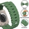 Силиконова каишка / Ocean band/ за Apple 49 mm 45 mm 44 mm 42 mm – тъмно зелена - Image 2