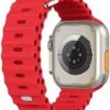 Силиконова каишка / Ocean band/ за Apple 49 mm 45 mm 44 mm 42 mm – червена - Image 2