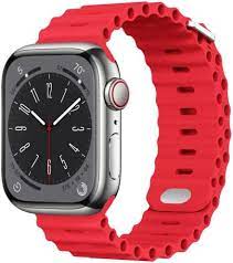 Силиконова каишка / Ocean band/ за Apple 49 mm 45 mm 44 mm 42 mm – червена