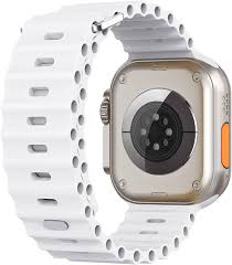 Силиконова каишка / Ocean band/ за Apple 49 mm 45 mm 44 mm 42 mm - бяла