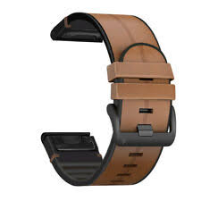 Кожена каишка за Garmin Fenix 26 mm Quick Fit кафява