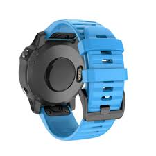 Силиконова каишка за Garmin Fenix 26 mm Quick Fit светло синя NEW