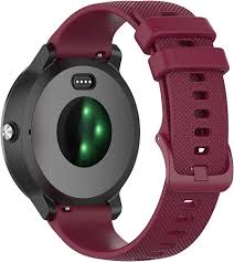 Силиконови каишки за Garmin, Samsung, Huawei watch 20 mm – бордо