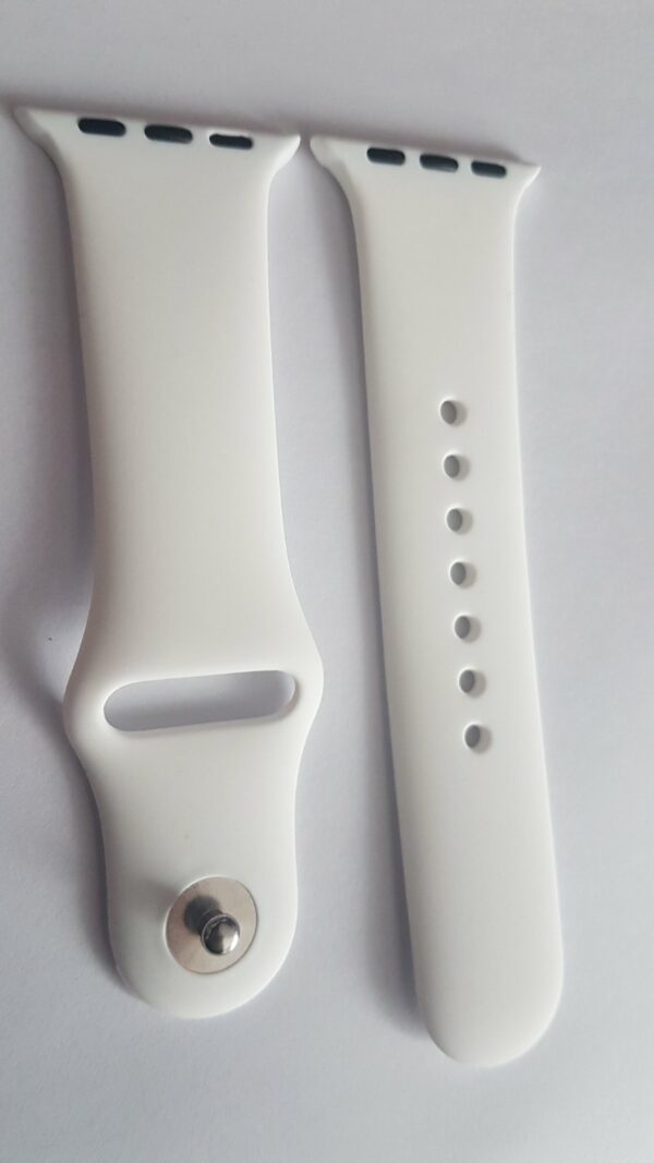 Силиконова каишка за Apple Watch бяла - Image 2