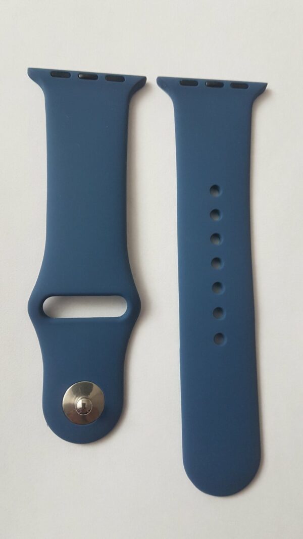 Силиконова каишка за Apple Watch синя - Image 2
