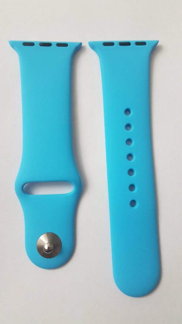 Силиконова каишка за Apple Watch светло синя - Image 2