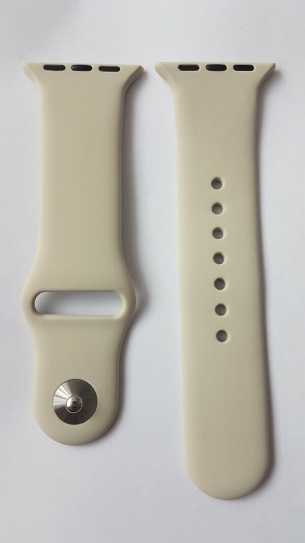 Силиконова каишка за Apple Watch антично бяла - Image 2
