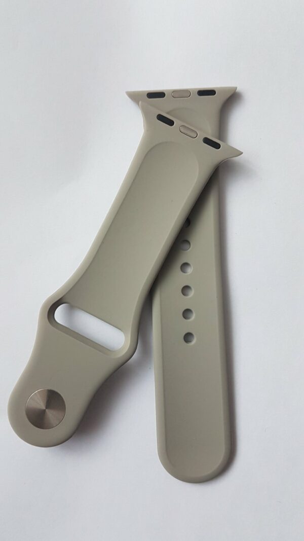 Силиконова каишка за Apple Watch сива - Image 3