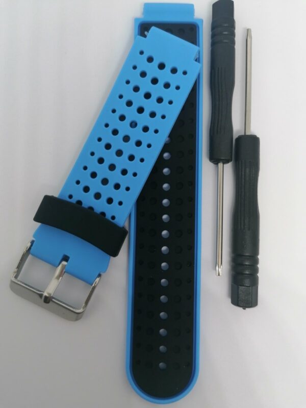 Силиконова каишка за Garmin Forerunner синя - Image 3