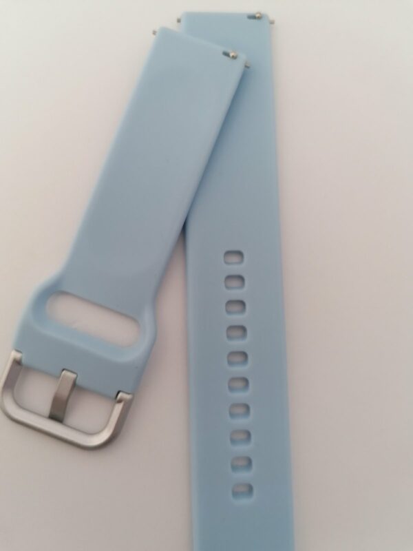 Силиконова каишка за Samsung watch 4 20 мм небесно синя - Image 3