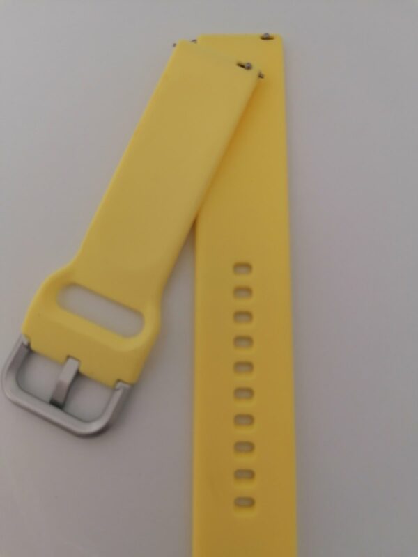 Силиконова каишка за Samsung watch 4 20 мм жълта - Image 3