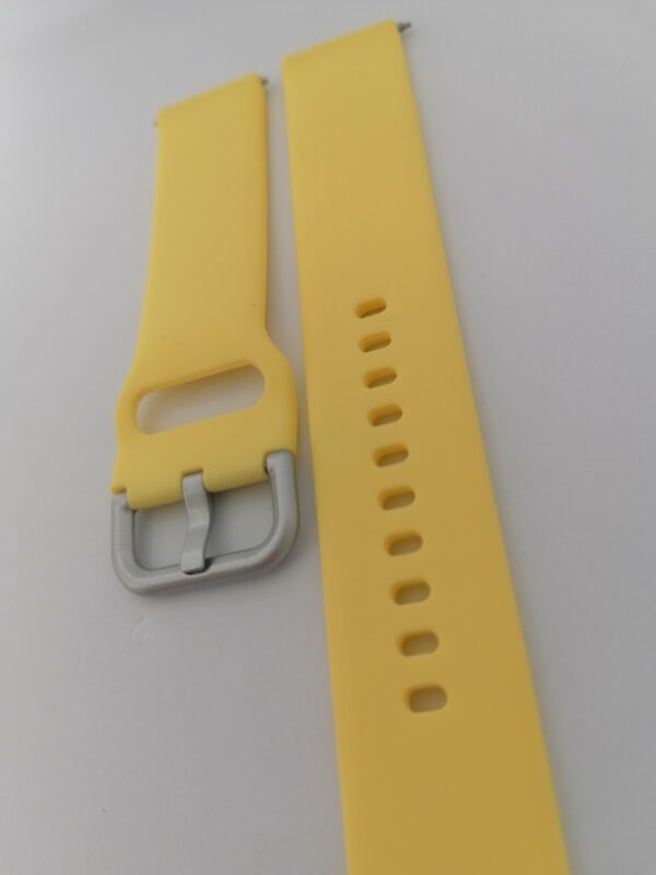 Силиконова каишка за Samsung watch 4 20 мм жълта - Image 2