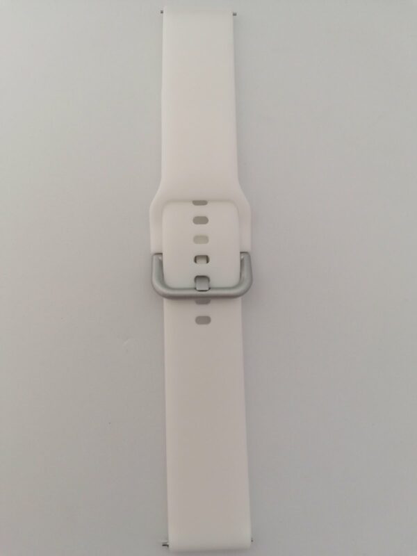 Силиконова каишка за Samsung watch 4 20 мм бяла