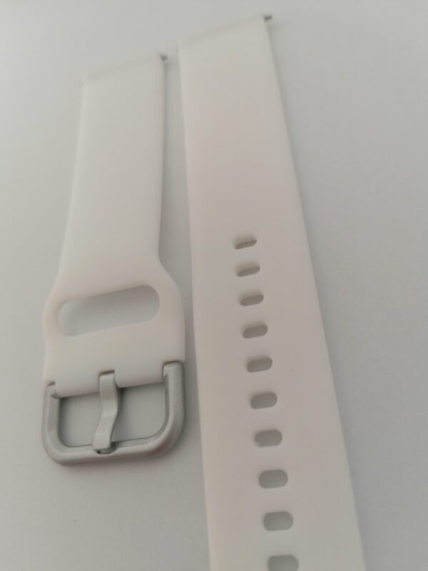 Силиконова каишка за Samsung watch 4 20 мм бяла - Image 2