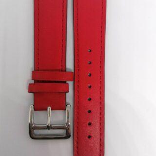 Коженa каишкa за Samsung Watch, Huawei 20 mm червена