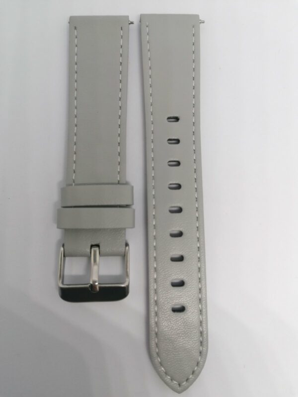 Коженa каишкa за Samsung Watch, Huawei 20 mm сива