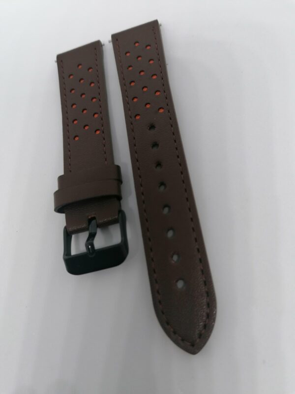 Коженa каишкa за Samsung Watch, Huawei 20 mm кафява - Image 2