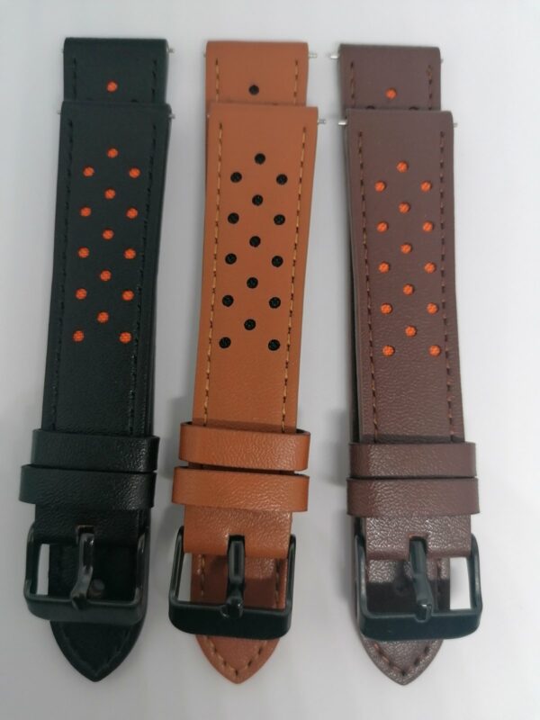 Коженa каишкa за Samsung Watch, Huawei 20 mm светло кафява - Image 4