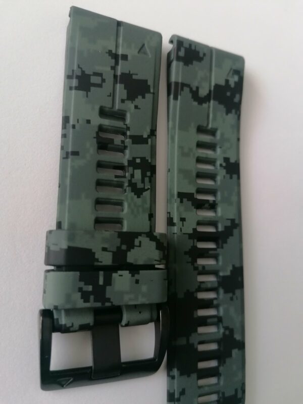 Силиконова каишка за Garmin 26mm Quick Fit камуфлажна сива - Image 2