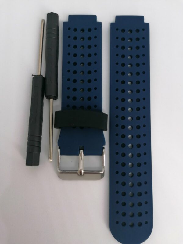 Силиконова каишка за Garmin Forerunner тъмно синя - Image 2