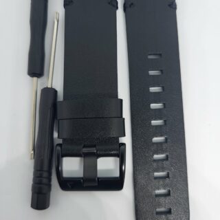 Кожена каишка за Garmin Fenix 22 mm QuickFit черна