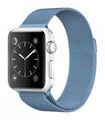 Метална каишка за Apple Watch светло синя
