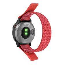 Текстилна каишка за Garmin 22 mm червена